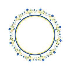 Perfect minimal circle floral frame