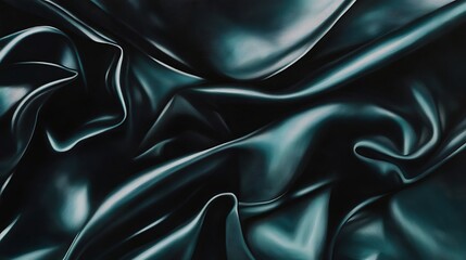 Fototapeta premium Abstract shiny black silk cloth background