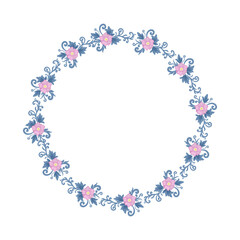 Perfect minimal circle floral frame