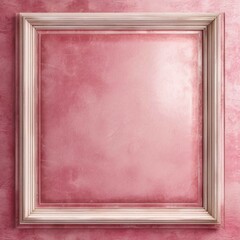 Fototapeta premium A pink velvet background with white frame edges and soft pink lighting for romantic presentations. Generated AI