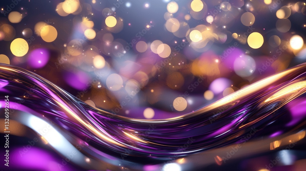 Poster captivating abstract image featuring dynamic glowing neon waves of energy and luminous light creatin