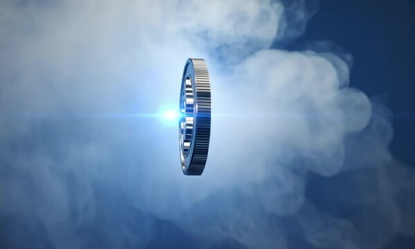 An individual floating bag filled with bitcoins, displayed at 30fps and featuring an alpha channel