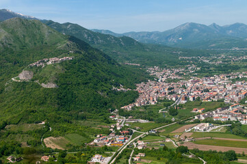 Veduta aerea di Bojano (CB) Italia.