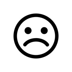 A no satisfaction icon, representing customer feedback, complaints, or service ratings.