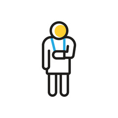 Multi color icon for pain