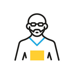 Multi color icon for uncle