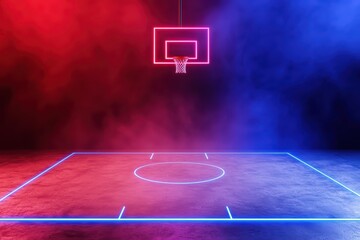 Futuristic Holographic Esports Arena Concept with Neon Lighting and Dramatic Glow Effects