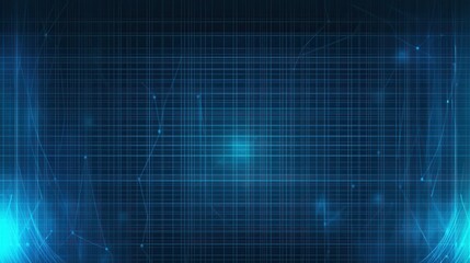 Obraz premium A vibrant futuristic digital grid network with interconnected lines dots and patterns in shades of blue suggesting advanced technology data connectivity and innovation
