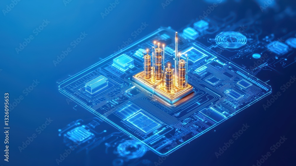 Aufkleber advanced smart factory concept with iot connectivity and digital technologies in industry 4.0
