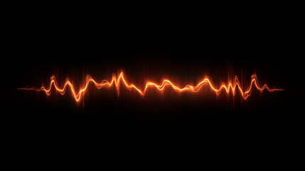 Sound wave. Abstract music pulse background. Audio voice rhythm radi wave, frequency spectrum vector illustration. 