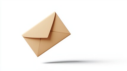 Isolated Concept of Email Notification with Envelope on Clean White Background