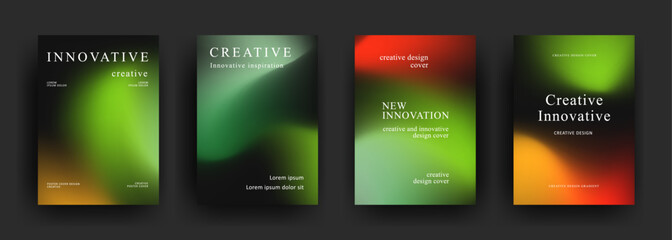 abstract gradient background template. Minimalist style posters cover with pastel colorful fluid gradient. Modern wallpaper design for social media, brochure, flyer, banner