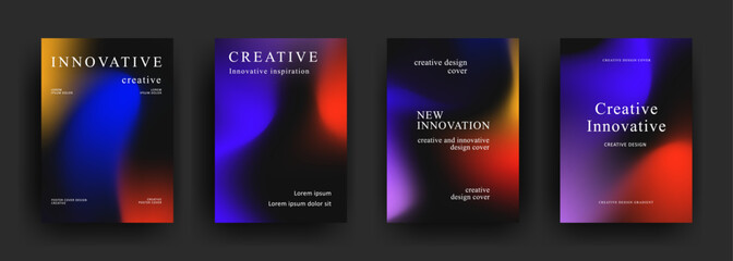 abstract gradient background template. Minimalist style posters cover with pastel colorful fluid gradient. Modern wallpaper design for social media, brochure, flyer, banner