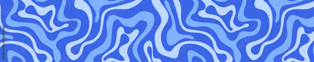 Poster Abstract background seamless pattern with colorful waves in blue gradient color