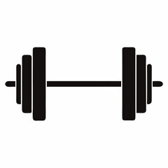 Barbell icon. Flat illustration of barbell vector icon for web