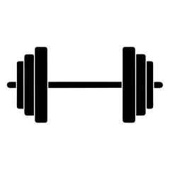 Barbell icon. Flat illustration of barbell vector icon for web