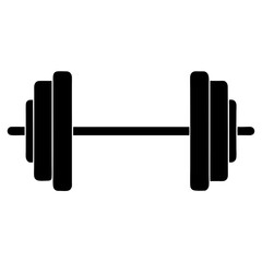 Barbell icon. Flat illustration of barbell vector icon for web