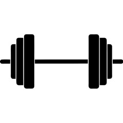 Barbell icon. Flat illustration of barbell vector icon for web