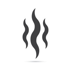 Smoke hot vector icon