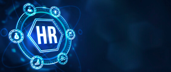 Internet, business, Technology and network concept. Human Resources HR management concept. 3d illustration