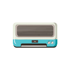 My Simple flat 2D icon air conditioner isolated on a white background, vector, flat design, animation design, simple flat 2D icon, minimalist design, clipart	