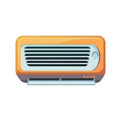 My Simple flat 2D icon air conditioner isolated on a white background, vector, flat design, animation design, simple flat 2D icon, minimalist design, clipart	