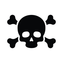 Skulls and crossbones black
