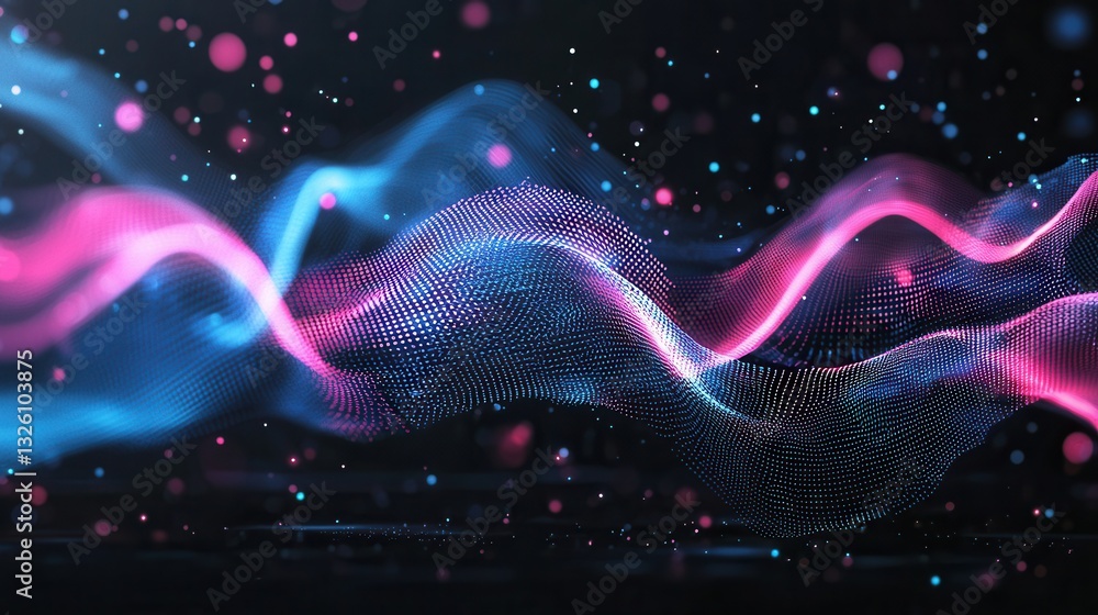 Poster a visually captivating abstract representation of high speed data transmission featuring dynamic lum