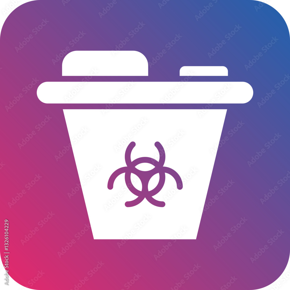 Poster sharps container icon style