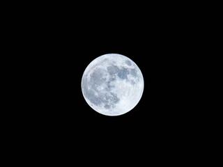 full moon over black