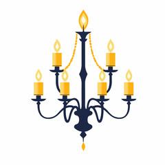 Very Simple flat 2D icon chandelier set collection isolated on a white background, vector, flat design, animation design, simple flat 2D icon, minimalist design, clipart