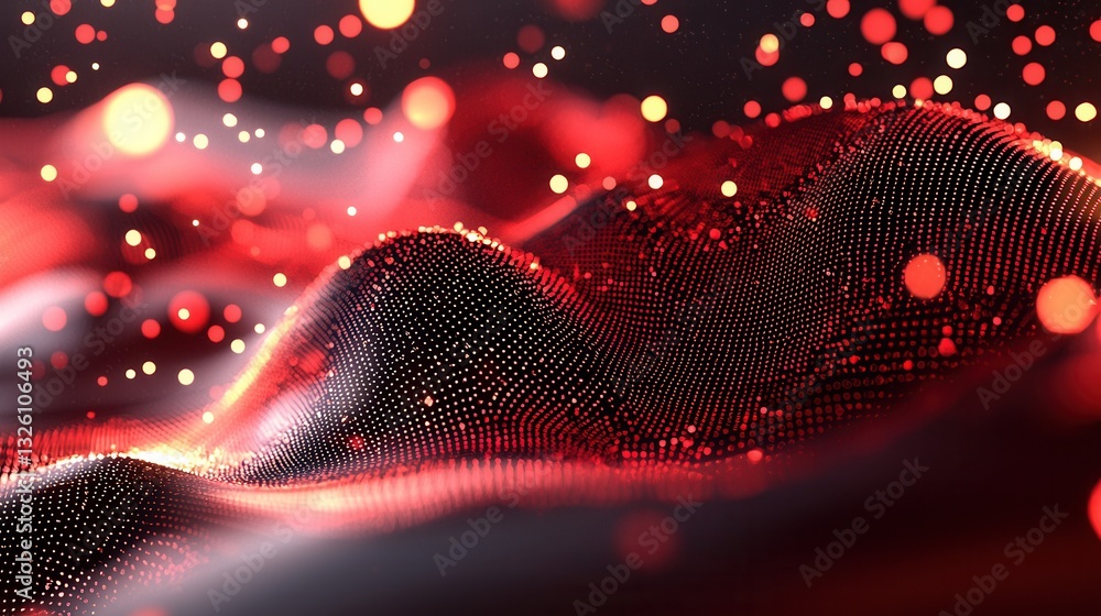 Poster an abstract futuristic visualization depicting the intricate interconnected flow of global big data 