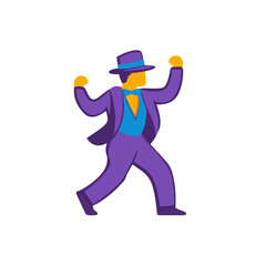 Very Simple flat 2D icon Charleston dance set collection isolated on a white background, vector, flat design, animation design, simple flat 2D icon, minimalist design, clipart