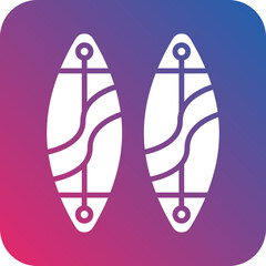 Surfboard icon style