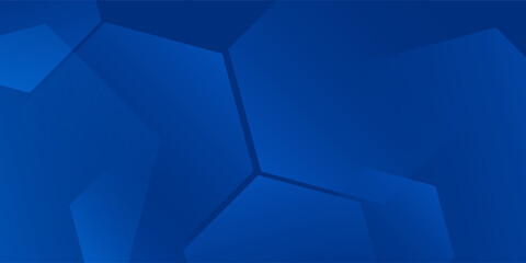 Modern abstract blue background with glowing geometric lines. Blue gradient hexagon shape design. Futuristic modern