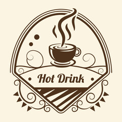 Colorful Hot Drink Logo Vector - Eye-Catching Beverage Design