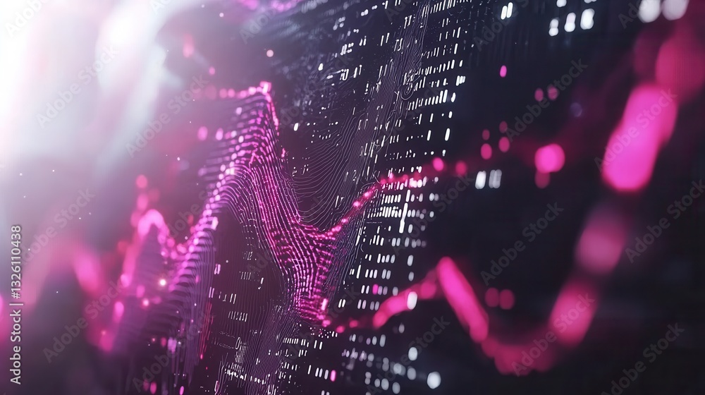 Poster dynamic and vibrant high speed neon waves flow through a captivating futuristic abstract digital lan