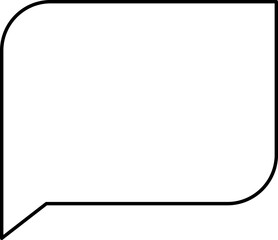 White speech bubble in flat design, chatting box, message box icon. Balloon doodle style of thinking sign symbol. Speech bubble isolated on background.