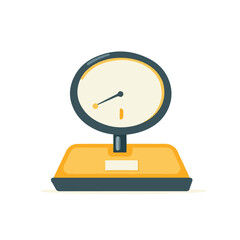 My Simple flat 2D icon yellow kitchen scale collection isolated on a white background, vector, flat design, animation design, simple flat 2D icon, minimalist design, clipart