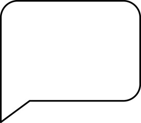 White speech bubble in flat design, chatting box, message box icon. Balloon doodle style of thinking sign symbol. Speech bubble isolated on background.