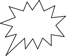 White speech bubble in flat design, chatting box, message box icon. Balloon doodle style of thinking sign symbol. Speech bubble isolated on background.