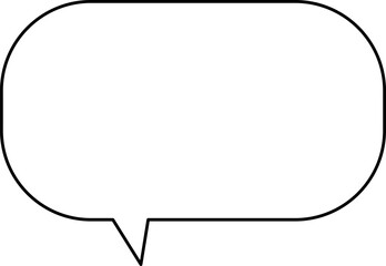 White speech bubble in flat design, chatting box, message box icon. Balloon doodle style of thinking sign symbol. Speech bubble isolated on background.