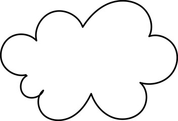 White speech bubble in flat design, chatting box, message box icon. Balloon doodle style of thinking sign symbol. Speech bubble isolated on background.