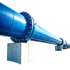 Large Industrial Pipeline – Isolated on White Background as Transparent. PNG. AI GENERATED