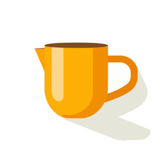 Very Simple flat 2D icon measuring cup isolated on a white background, vector, flat design, vector, flat design, animation design, flat 2D icon, minimalist design, vector