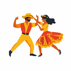 My Simple flat 2D icon merengue dance isolated on a white background, vector, flat design, vector, flat design, animation design, flat 2D icon, minimalist design, vector