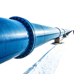 Large Industrial Pipeline – Isolated on White Background as Transparent. PNG. AI GENERATED