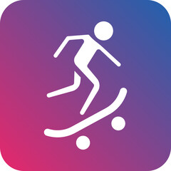 Skateboarding icon style