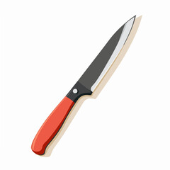 My Simple flat 2D icon paring knife isolated on a white background, vector, flat design, vector, flat design, animation design, flat 2D icon, minimalist design, vector