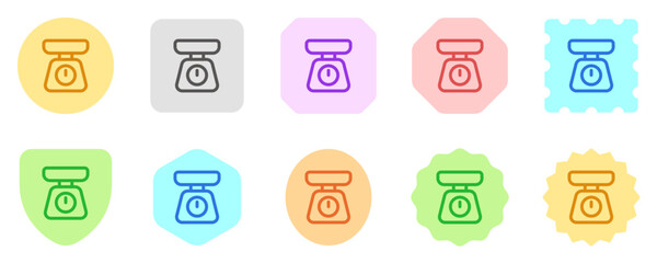 Editable kitchen scale vector icon. Bakery, cooking, appliances,  kitchenware, food. Part of a big icon set family. Perfect for web and app interfaces, presentations, infographics, etc